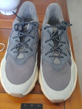 Men's Dark Gray and Sand Adidas Ozweego TR